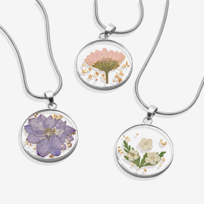 Mint & Lily Pressed Birth Flower Necklace
