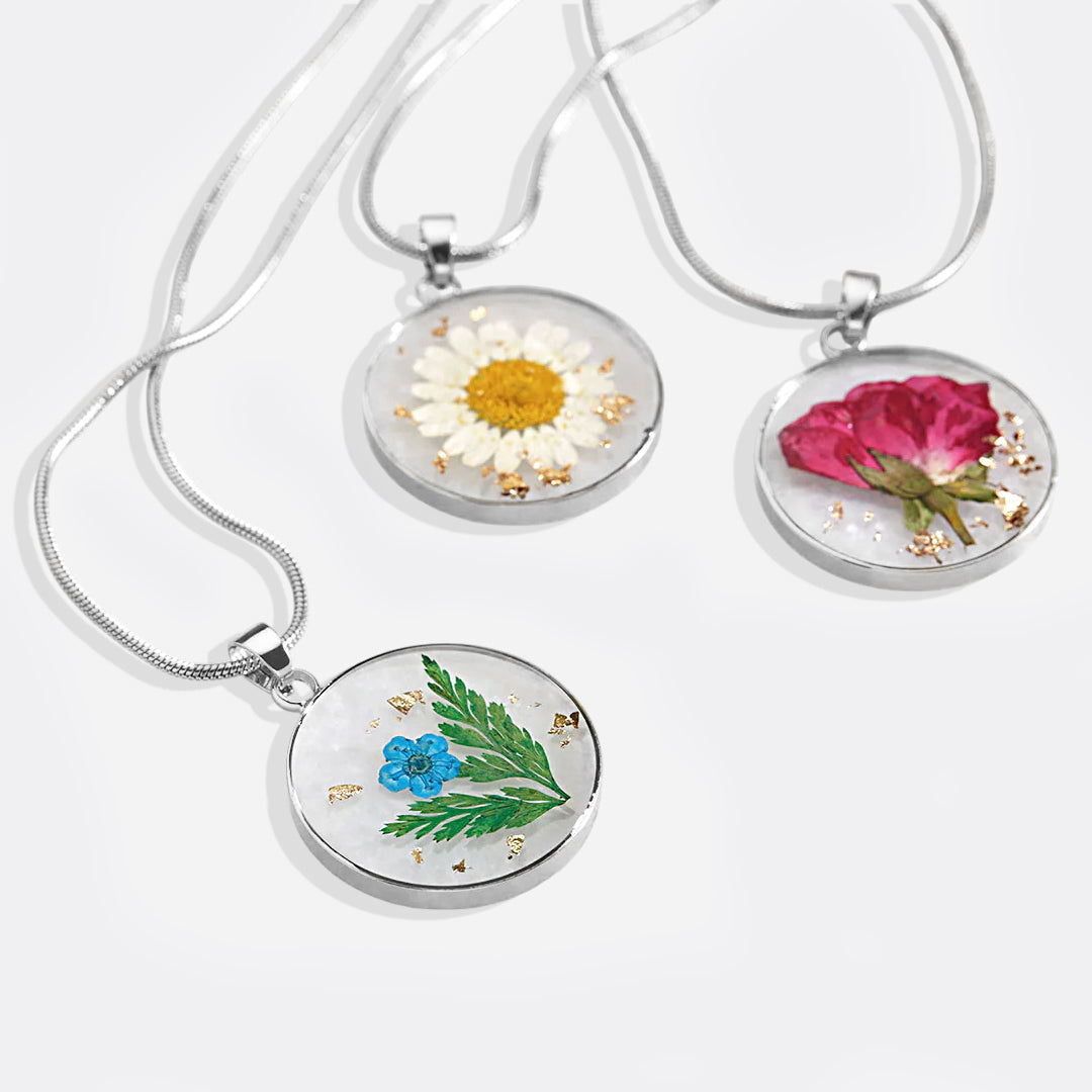 Mint & Lily Pressed Birth Flower Necklace