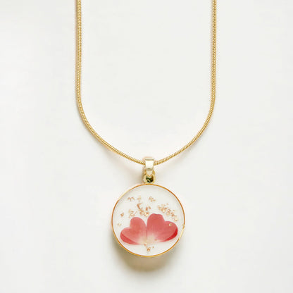 Mint & Lily Pressed Birth Flower Necklace