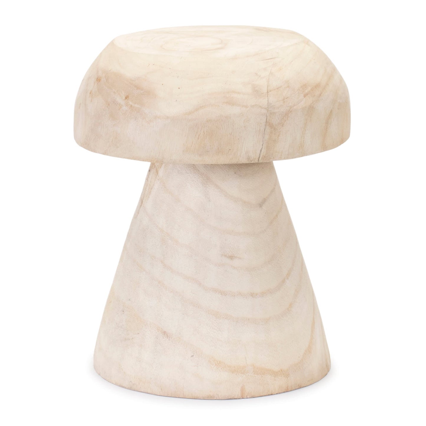Melrose International Wood Mushroom Stool 12.5"H