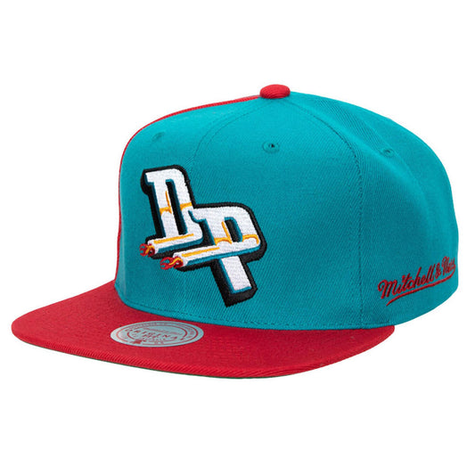 Men's Mitchell & Ness NBA Rear Script Deadstock Snapback Hwc Pistons - Teal