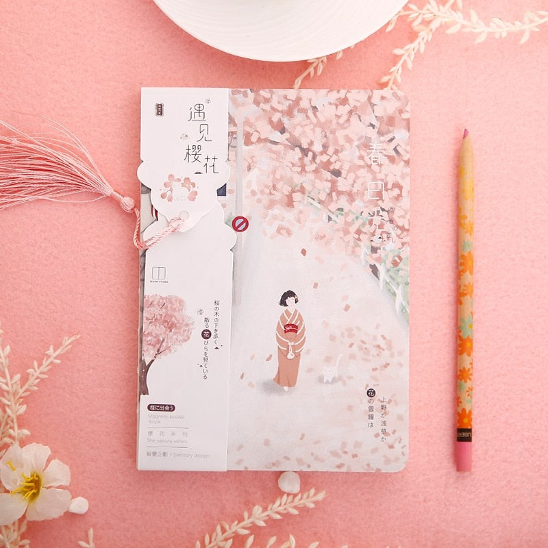 Kawaii Pink Cherry Blossom Journal-