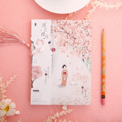 Kawaii Pink Cherry Blossom Journal-