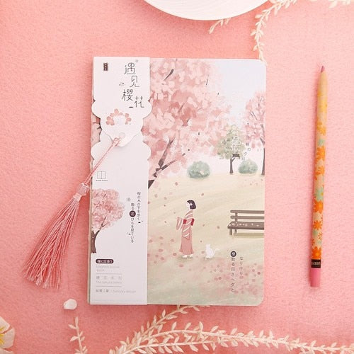 Kawaii Cherry Blossom Journal-