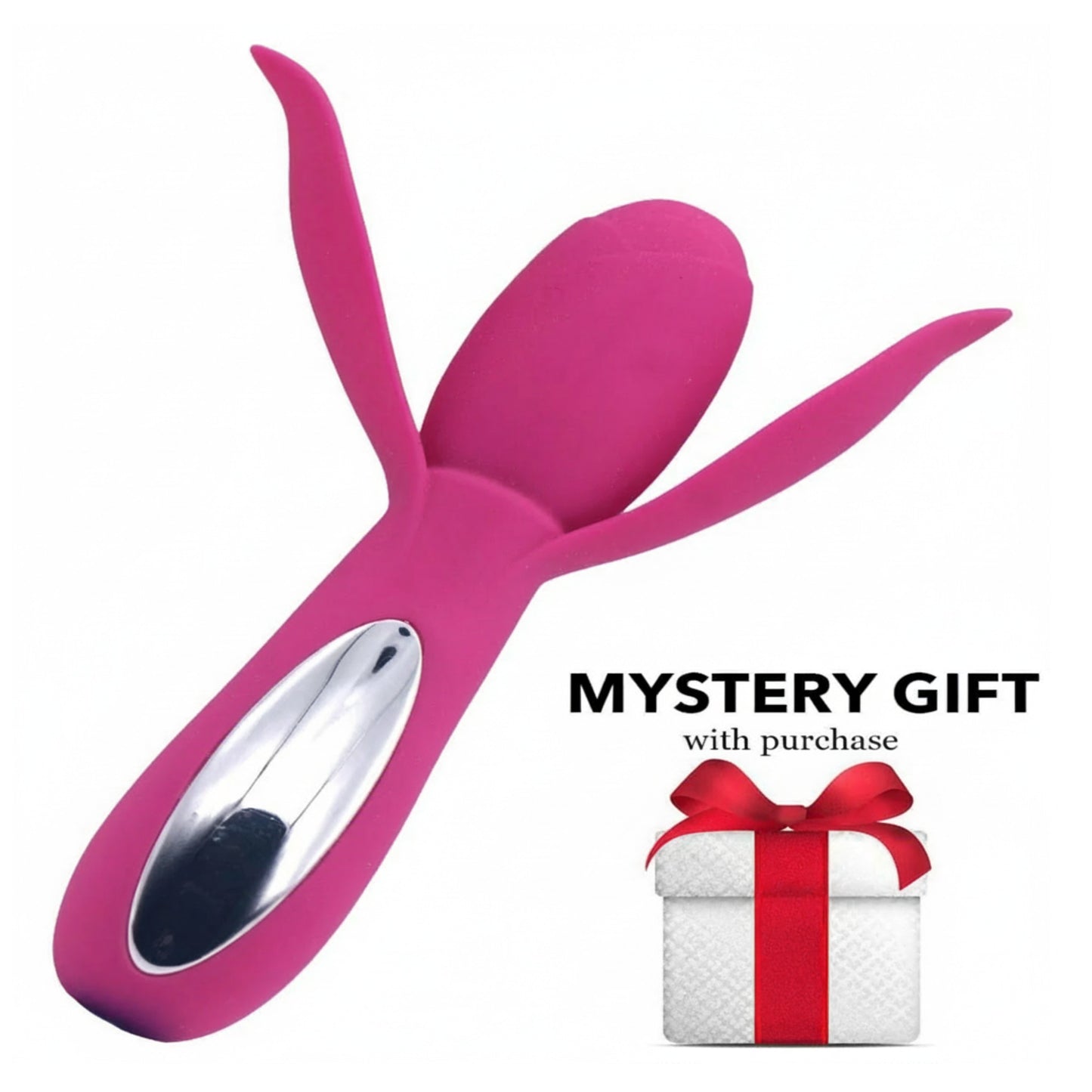 Hot Pink Rose Petal Massager Wand