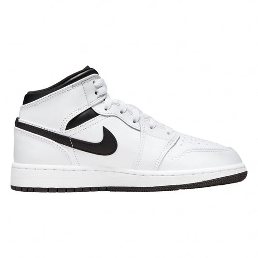 Air Jordan Grade School Retro 1 Mid Reverse Panda Sneakers