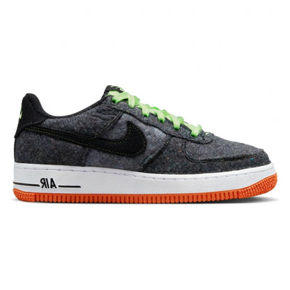 Nike Grade School Air Force 1 Low Lv8 'Black Ghost Green' Sneakers