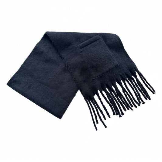 Sprigs Oversized Woven Fringe Scarf with Pockets