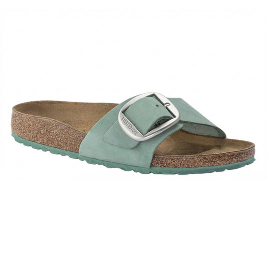Birkenstock Unisex Madrid Big Buckle Nubuck Leather Beryl