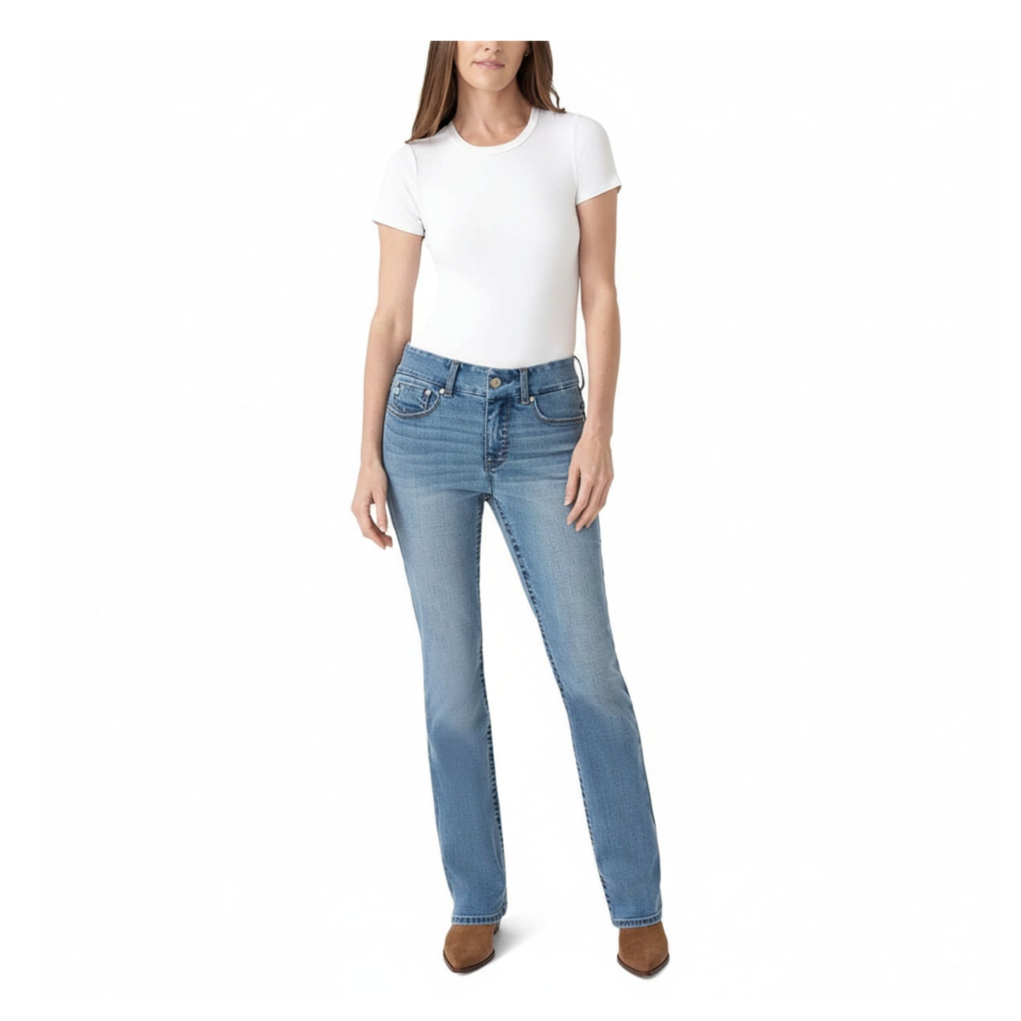 Seven7 Women's Tummyless Bootcut Jean