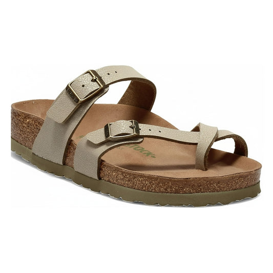 Birkenstock Women's Mayari Birko-Flor Grained Faded Khaki Sandals