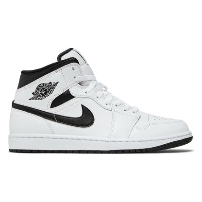 Air Jordan Men's Retro 1 Mid 'Reverse Panda' Sneakers
