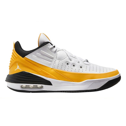 Air Jordan Men's Max Aura 5 'White Yellow Ochre' Sneakers