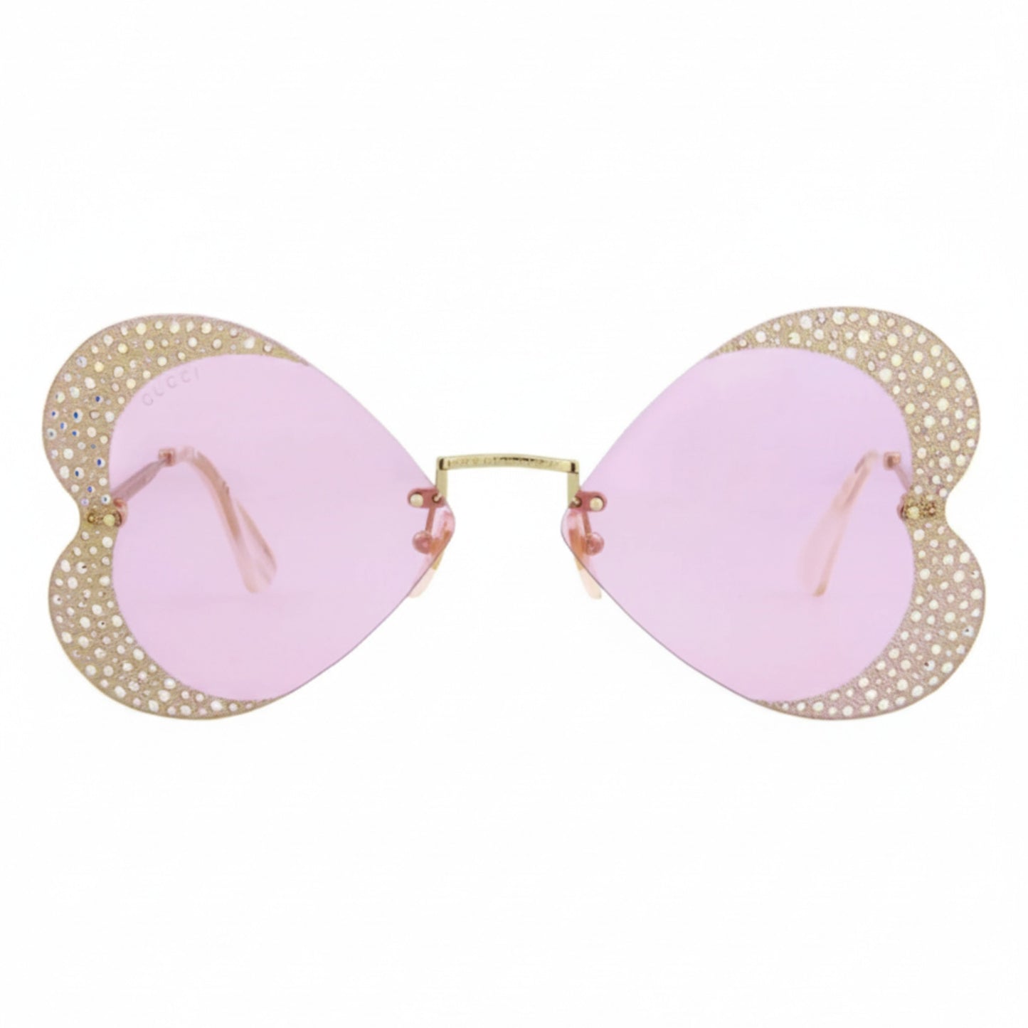 Gucci Cat Eye-Frame Metal Sunglasses