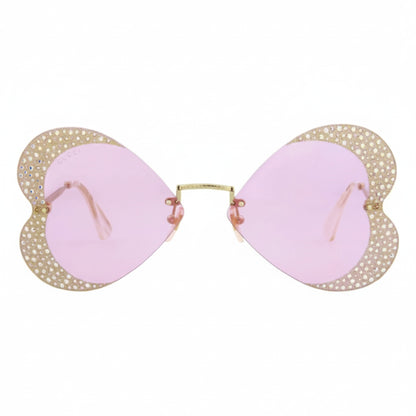 Gucci Cat Eye-Frame Metal Sunglasses
