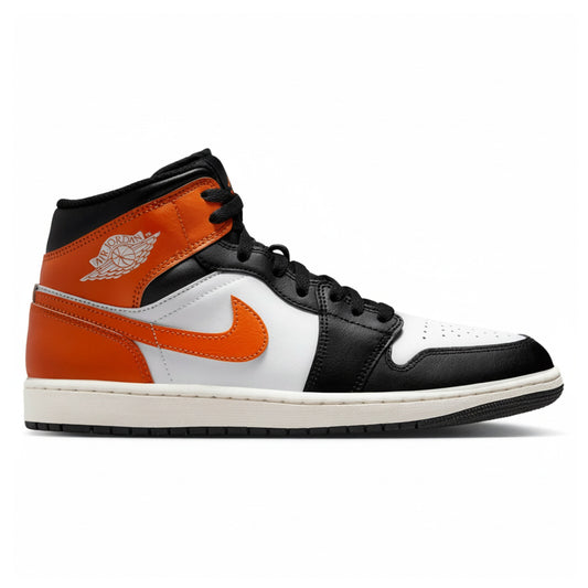 Nike Men's Air Jordan Retro 1 Mid 'Black Toe Starfish'