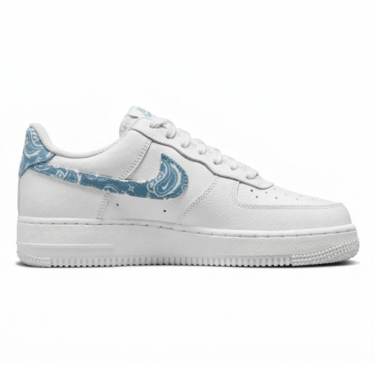 Nike Women's Air Force 1 Low '07 Essential 'White Worn Blue Paisley' Sneakers