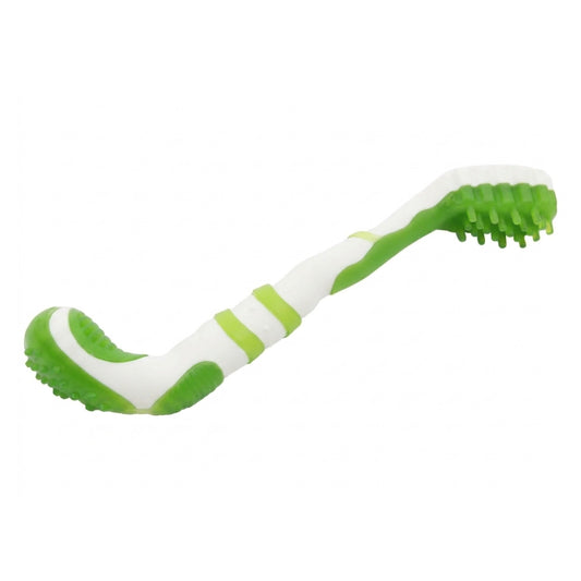 Pet Life 'Denta-Brush' TPR Durable Tooth Brush and Dog Toy