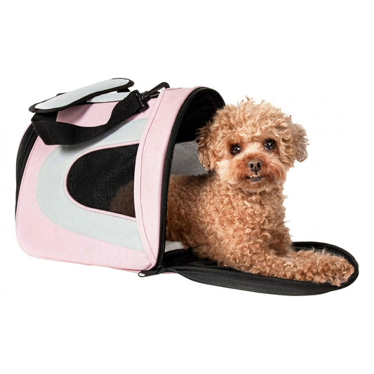 Pet Life Airline Approved Folding Zippered Sporty Mesh Pet Carrier