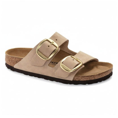 Birkenstock Arizona Big Buckle Nubuck Leather Sandcastle
