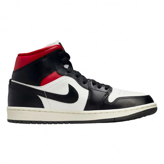 Air Jordan Women's Retro 1 Mid 'Gym Red Panda' Sneakers