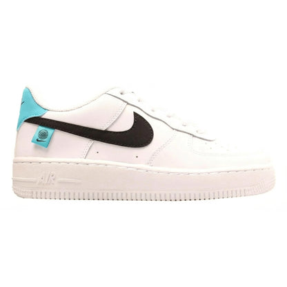 Nike Air Force 1 WW Big Kids Basketball Shoes White/Black-Blue Fury