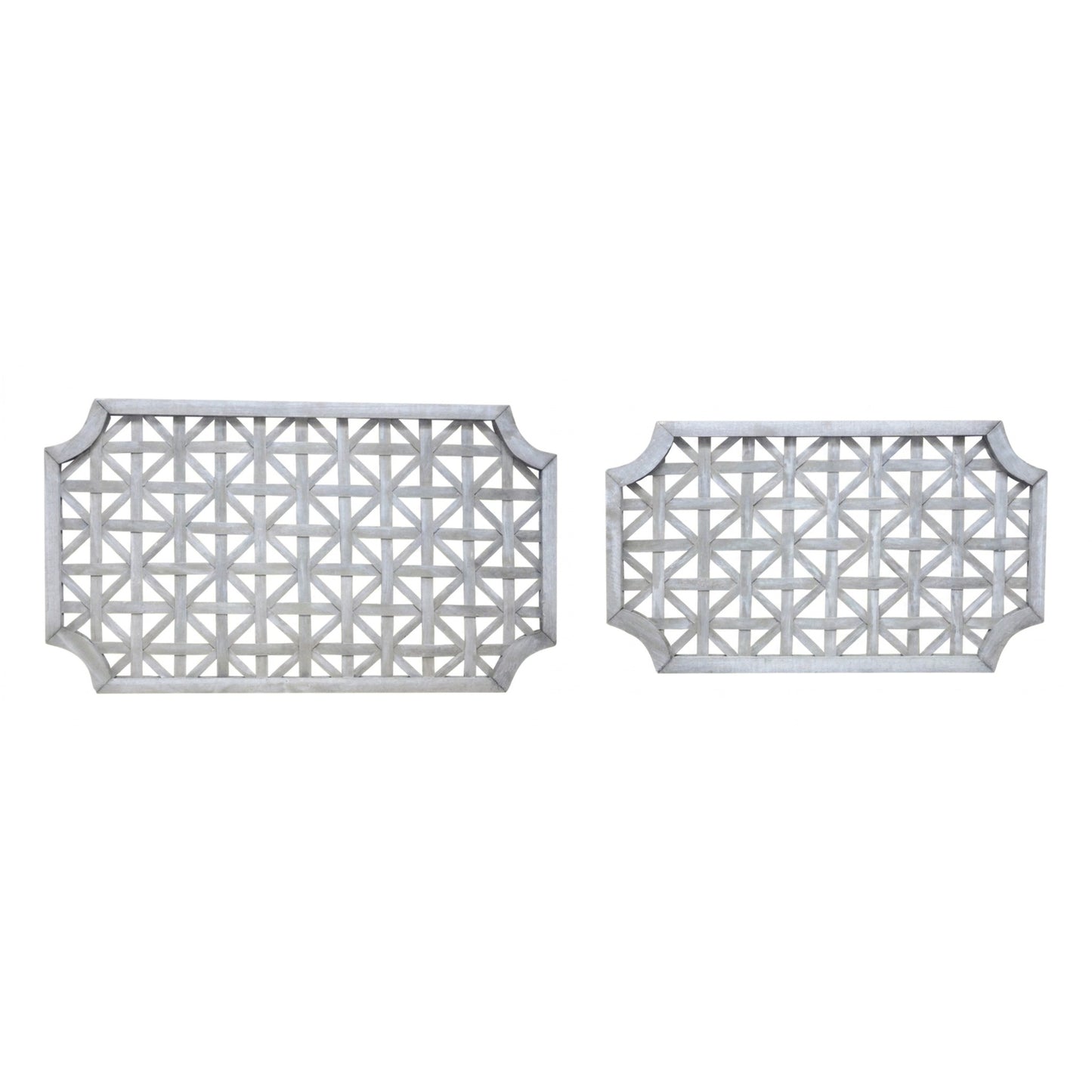 Melrose International Woven Wood Wall Hanging (Set of 2)