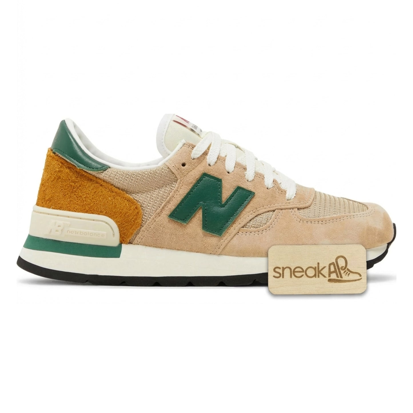 New Balance Men's 990V1 'Miusa Tan Green' Sneakers