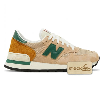 New Balance Men's 990V1 'Miusa Tan Green' Sneakers