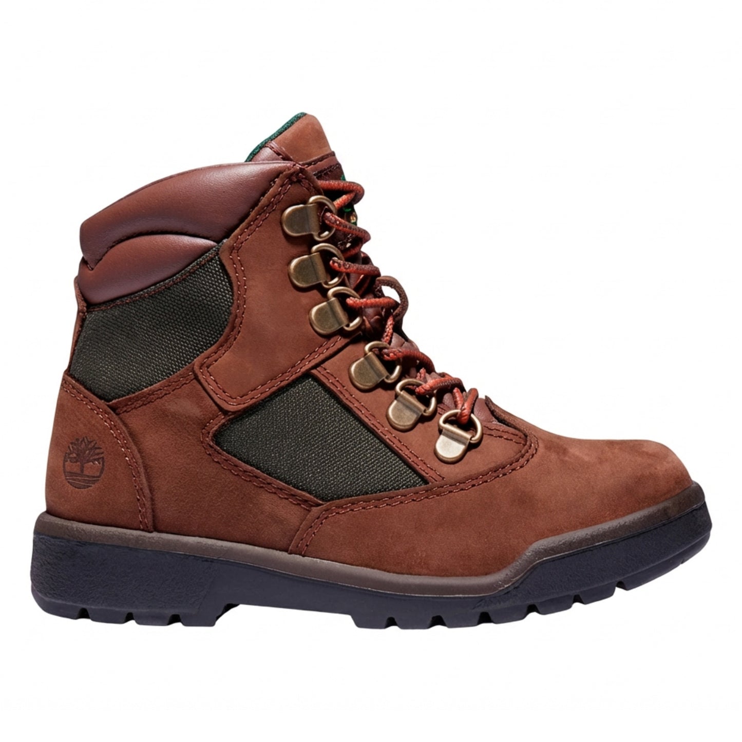 Timberland Grade School 6 Inch Field Boot Junior 'Brown Green' Boots