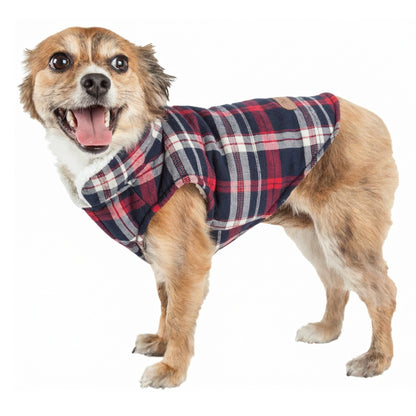 Pet Life 'Puddler' Classical Plaided Insulated Dog Coat Jacket