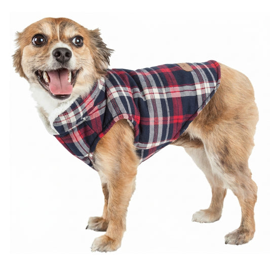 Pet Life 'Puddler' Classical Plaided Insulated Dog Coat Jacket