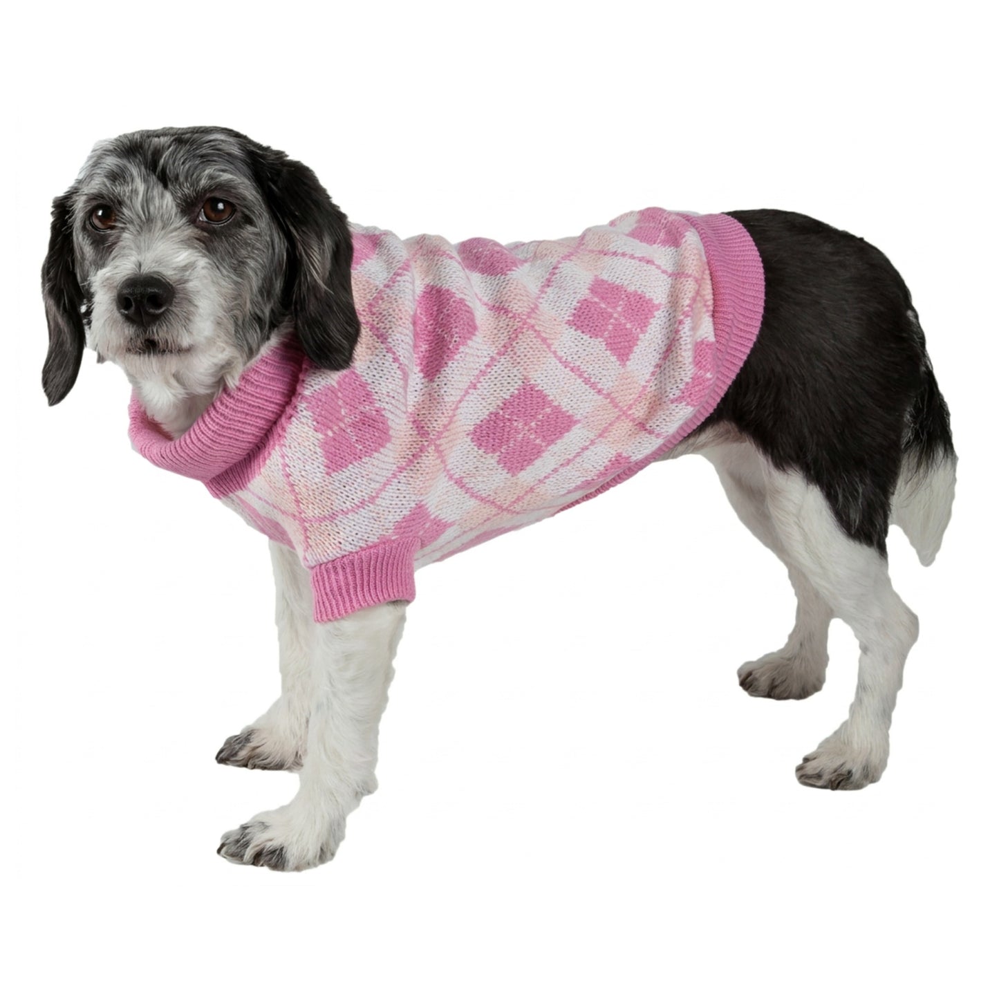 Pet Life Argyle Style Ribbed Fashion Pet Sweater