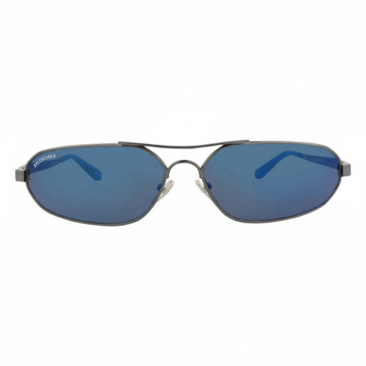 Balenciaga Shield-Frame Metal Sunglasses