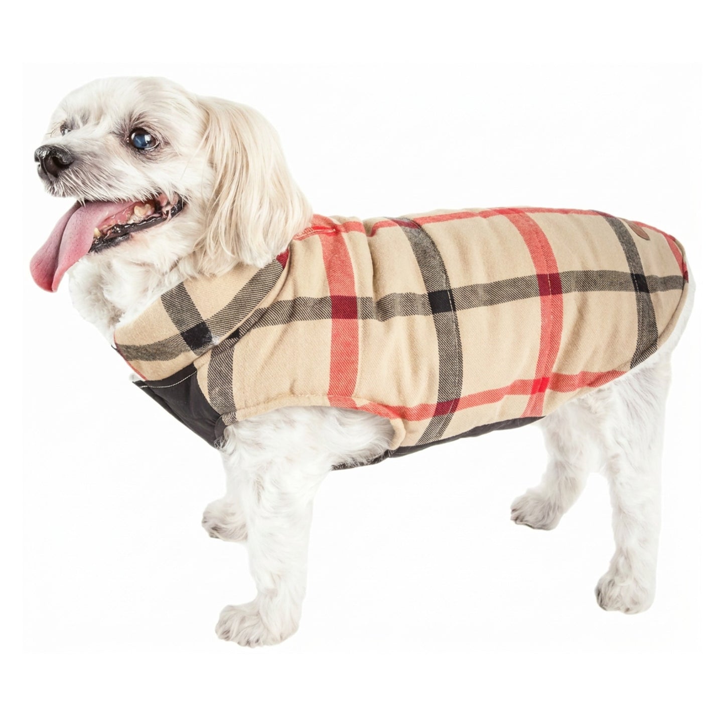 Pet Life 'Allegiance' Classical Plaided Insulated Dog Coat Jacket
