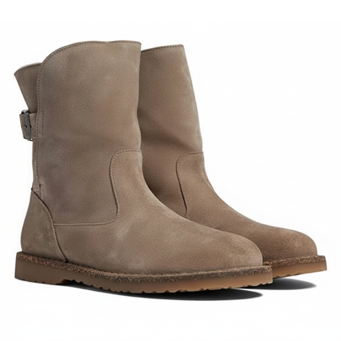 Birkenstock Unisex Uppsala Shearling Suede Leather Gray Taupe