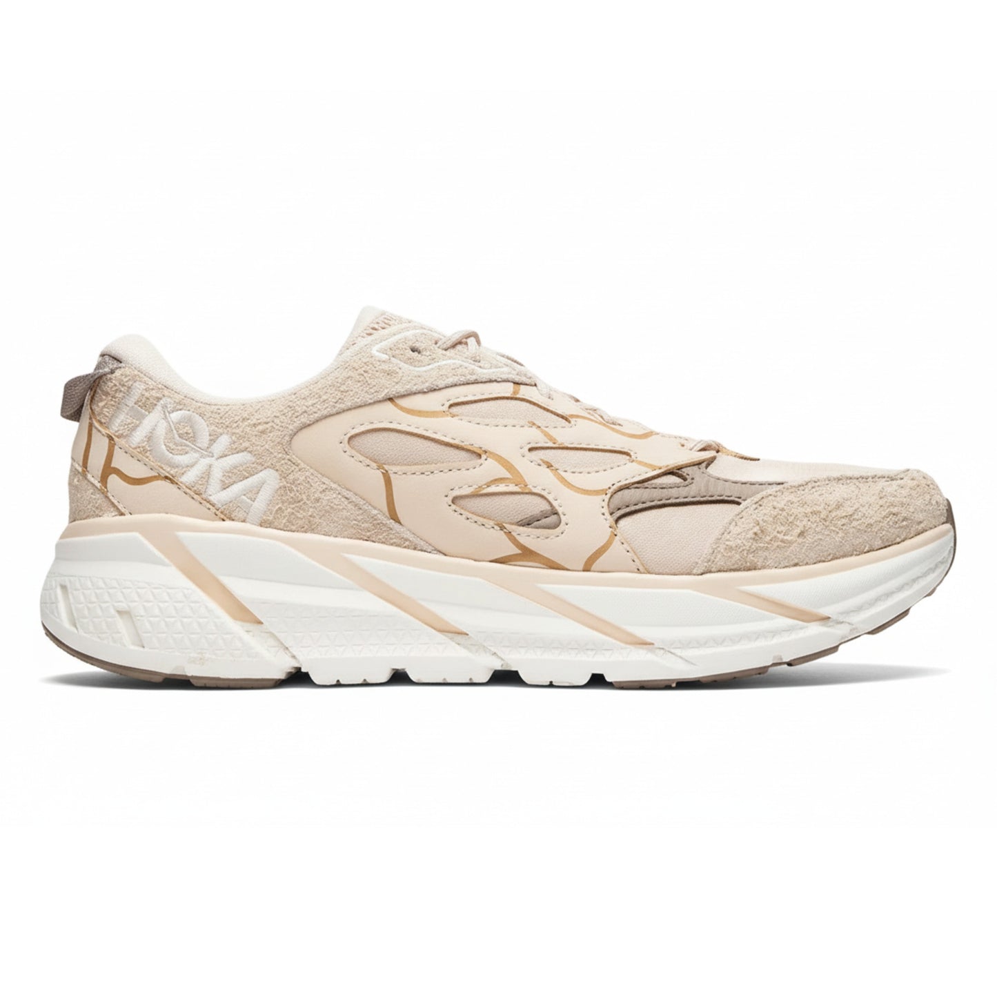 Hoka Men's Clifton L Suede Tp 'Elite Terrain System Oak Sand' Athletic Shoes