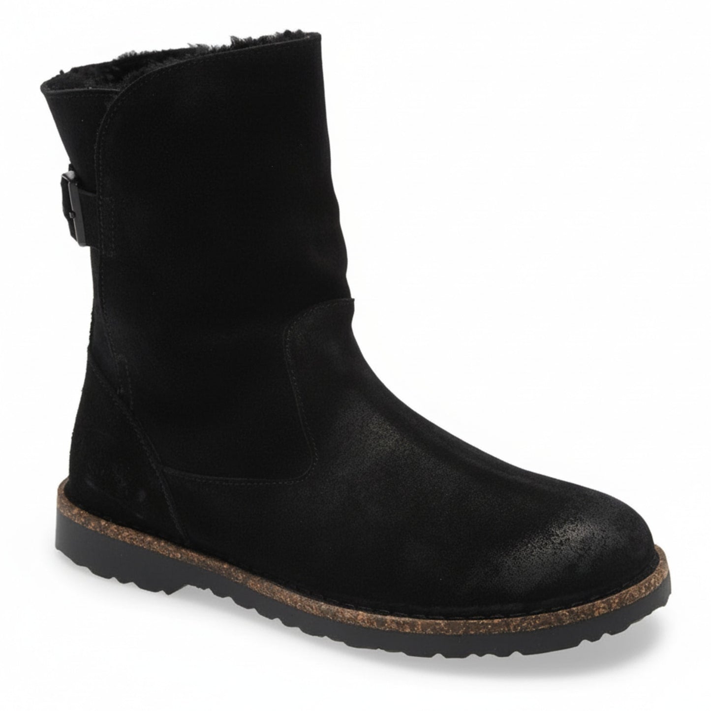 Birkenstock Uppsala Shearling Suede Leather Black