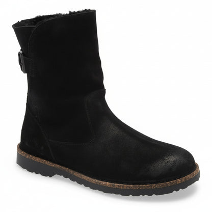 Birkenstock Uppsala Shearling Suede Leather Black