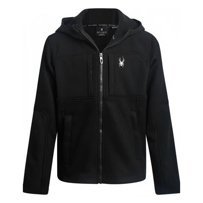 Spyder Boys' Sweater Fleece Jacket - Black