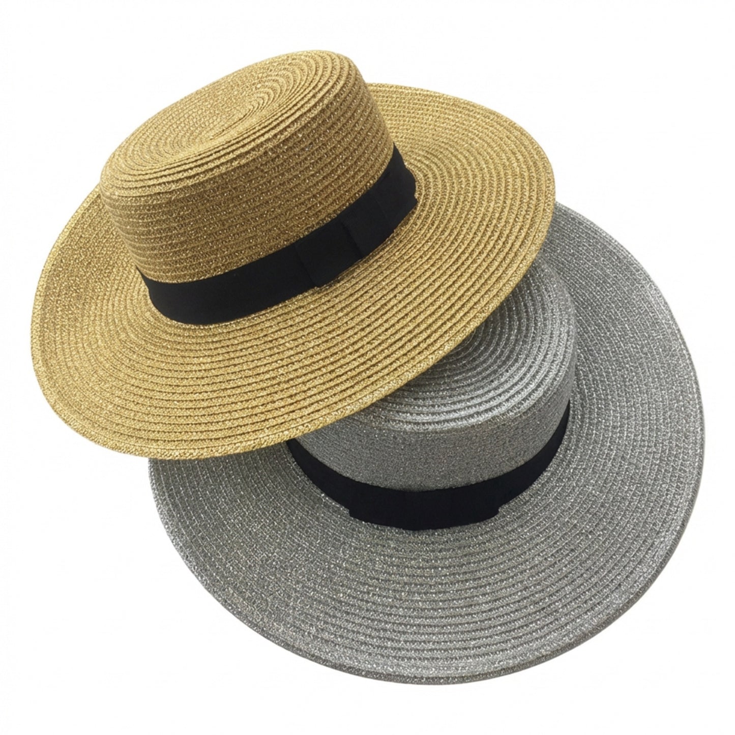 Women’s Straw Fedora with Metallic Bee Accent