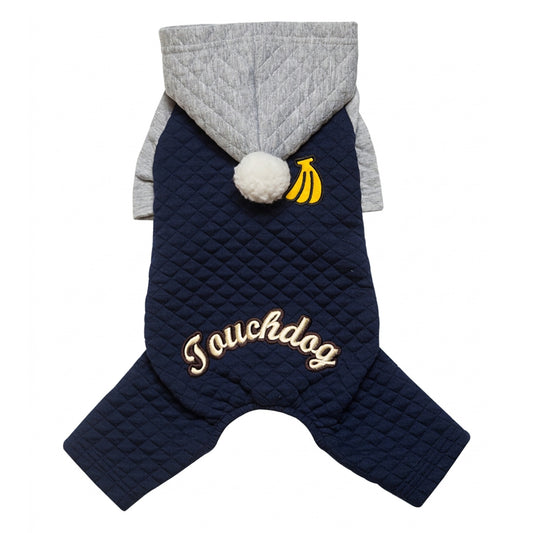 Pet Life Touchdog Fashion Designer Full Body Quilted Pet Dog Hooded Sweater