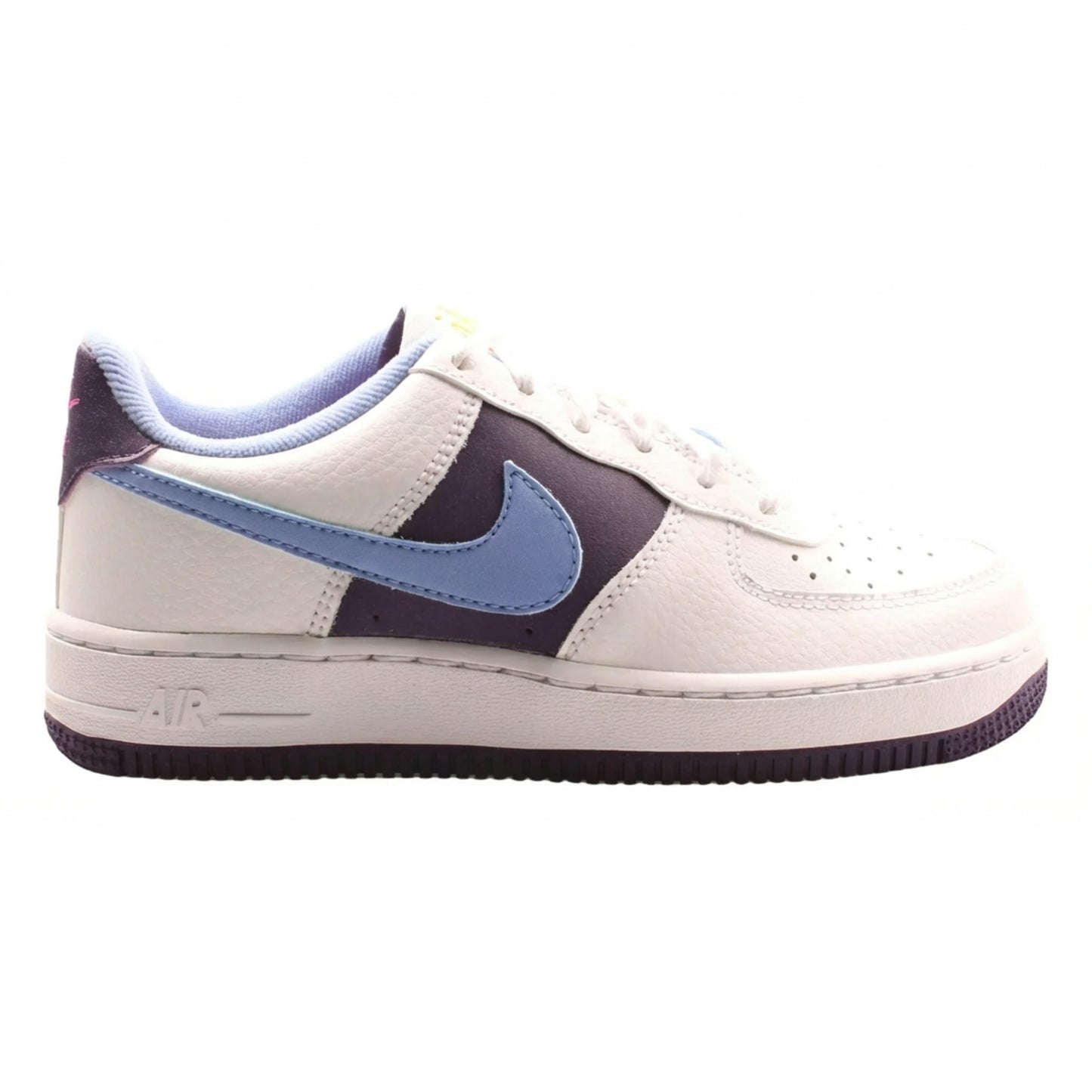Nike Air Force 1 LV8 Big Kids Basketball Shoes White/Royal Pulse-Eggplant