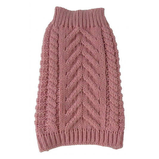 Pet Life Swivel-Swirl Heavy Cable Knitted Fashion Designer Dog Sweater
