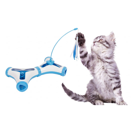 Pet Life Kitty-Tease Interactive Cognitive Training Puzzle Cat Toy Tunnel Teaser