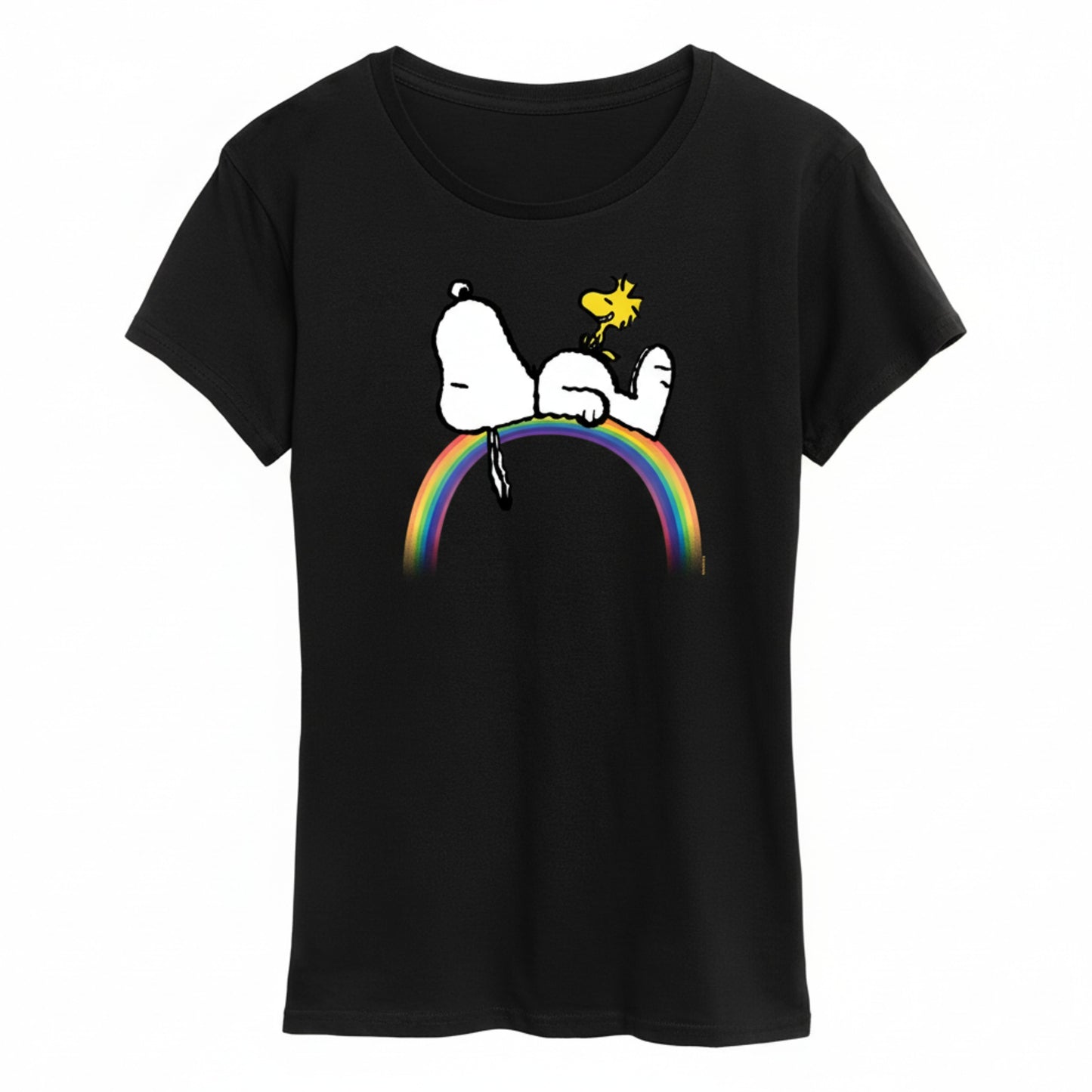 Peanuts - Snoopy on Rainbow - Women's Short Sleeve Graphic T-Shirt