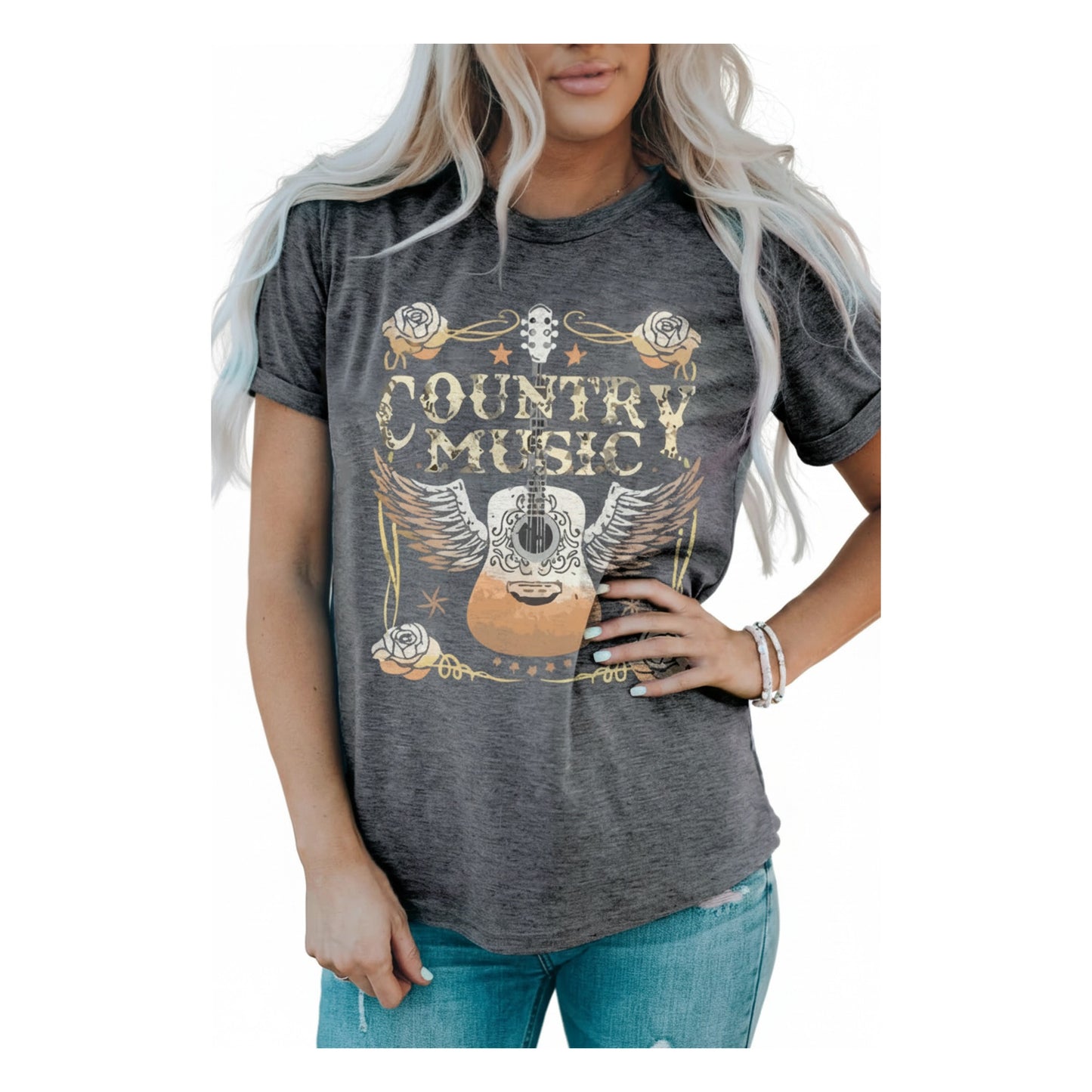COUNTRY MUSIC Guitar Tee by Threaded Pear