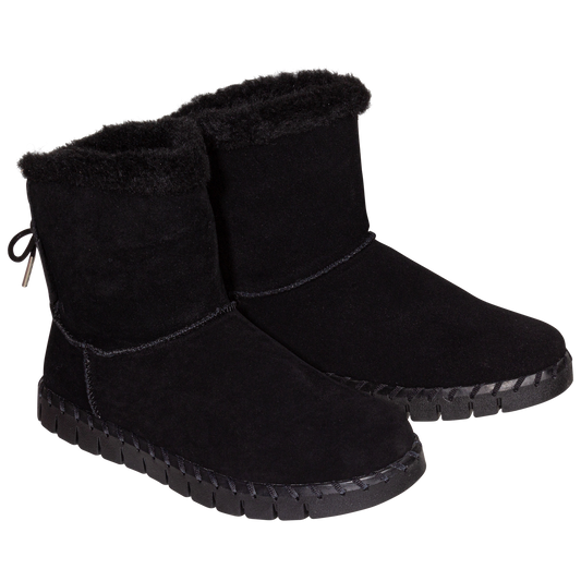 Muk Luks Flexi Albany Boot (Black Suede, 7)