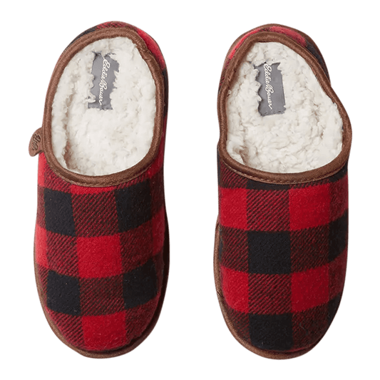 Eddie Bauer Womens Hoilday PJ Clog (Buffalo Check, Medium)