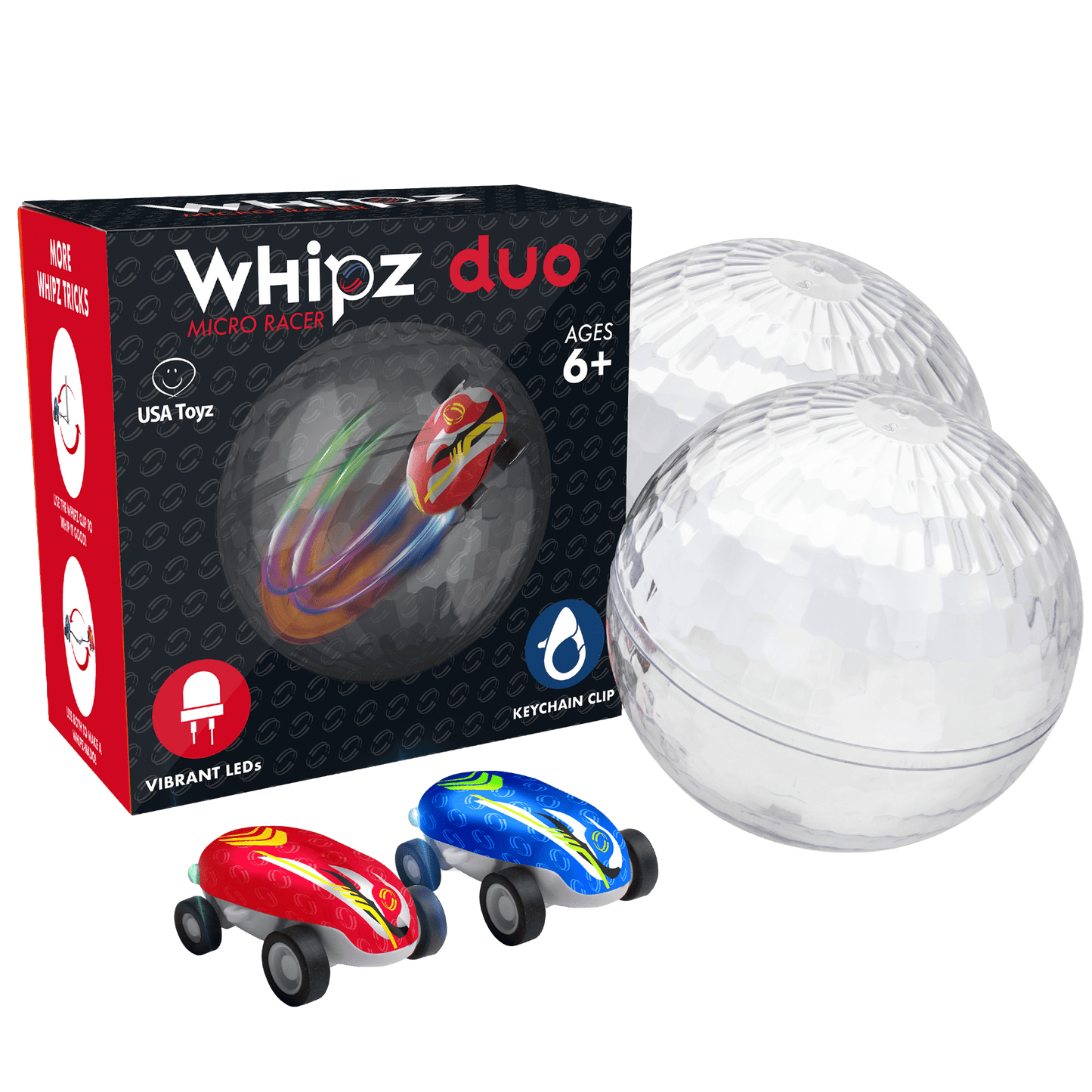 USA Toyz Whipz Micro Racers Toy Cars (Glow in the Dark)